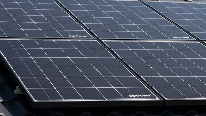 SunPower solar panel installed