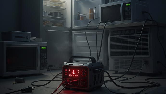 A portable power station charge electric devices
