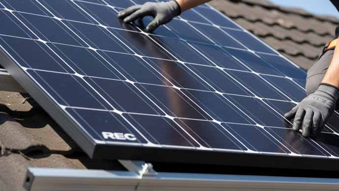 REC solar panel installation process