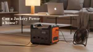 A Jackery portable power station backup house devices.