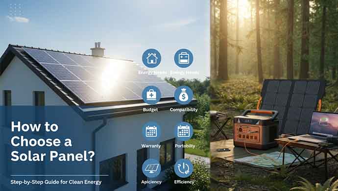 How to Choose a Solar Panel diagram.