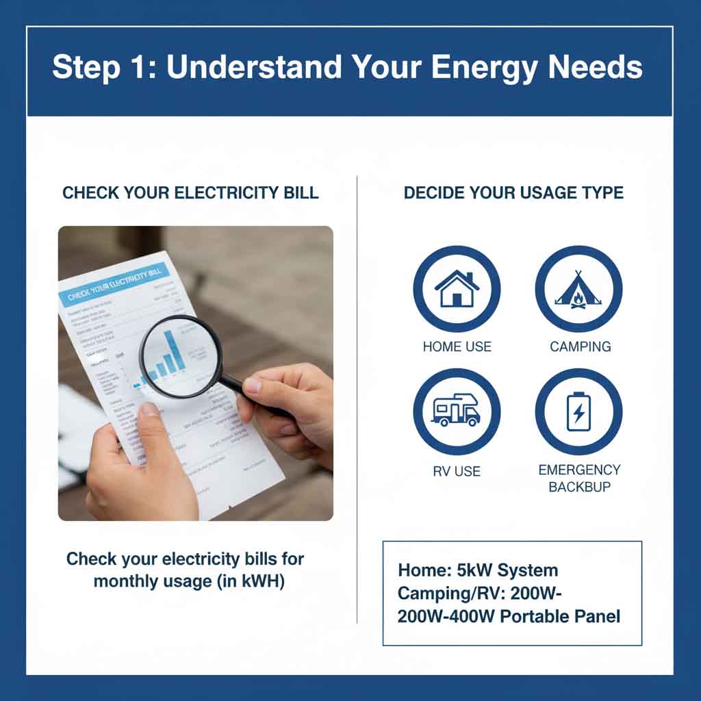diagram for understand energy needs