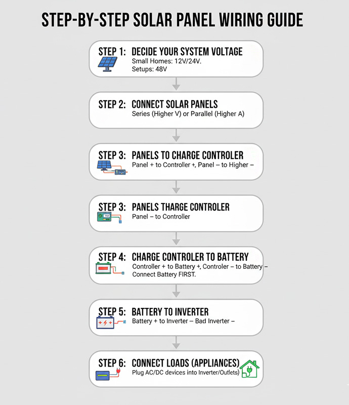 Step-by-Step Solar Panel Wiring Guide